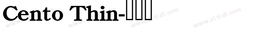 Cento Thin字体转换